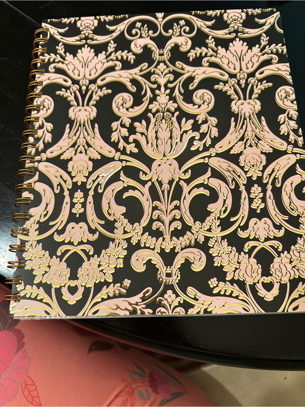 Anna Griffin Spiral Notebook - Black and Pink Decorative Cover